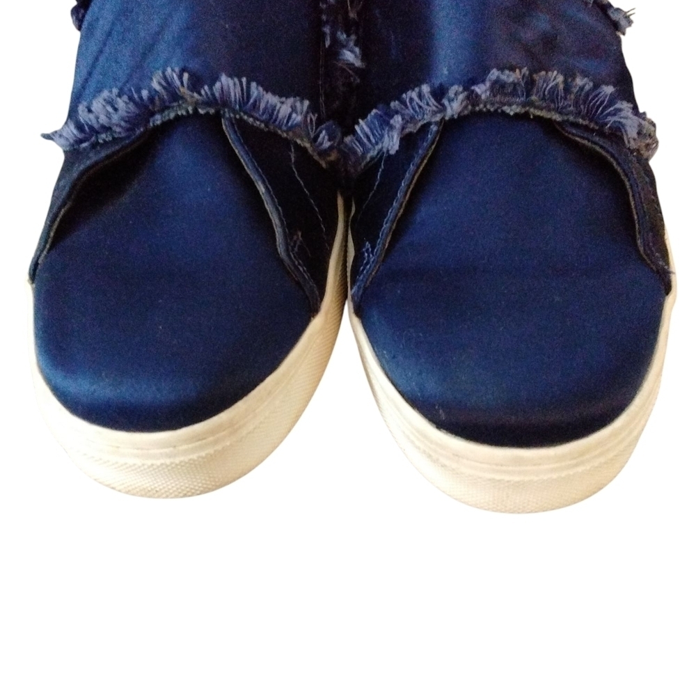 Sam Edelman Satin Blue Low-Top Sneakers Size 10 M - Picture 3 of 12